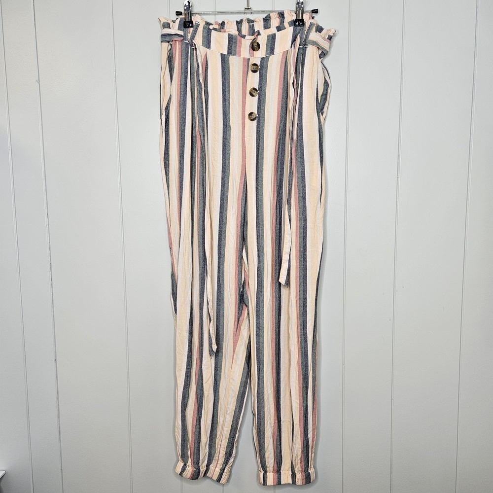 American Eagle 100% Viscose Pants Comfy Fit Elastic‎ Leg/pockets/belt Size Large